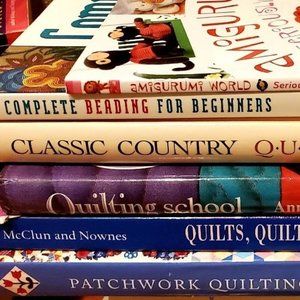 Arts and Crafts Books- quilting, beading, amiguri